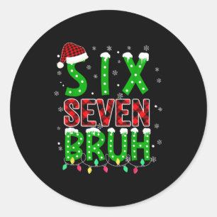 6 7 クリスマス ブルース シックス セブン クリスマス 67 メリークリスマス ラウンドシール