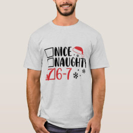 “6 7”サンタのクリスマスチェックリスト: Tシャツ