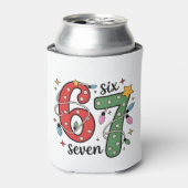 6 7 シックス セブン ハンドサイン Gen Z アルファ メメ スラング クリスマス 缶クーラー (缶正面)