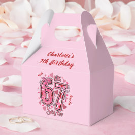 6 7 シックス セブン ミームトレンド ピンク ガールズ 7歳の誕生日 フェイバーボックス