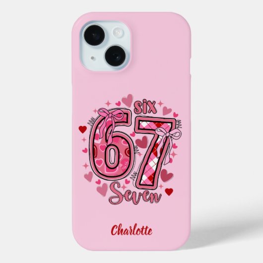 6 7 シックス セブン ミーム トレンド ガールズ 名前 iPhone カーゼ Case-Mate iPhoneケース (裏面)