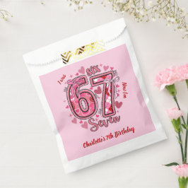 6 7 シックス セブン ミーム トレンド ピンク ガールズ 7歳の誕生日 フェイバーバッグ