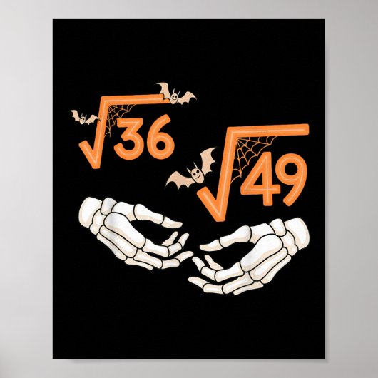 6 7 ハロウィン 数学 平方根 67 ミーム Gen Alpha S ポスター (正面)