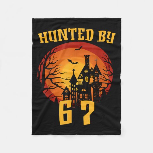 6 7 ハロウィン 67 ミーム six seven ジェネレーションアルファ おばけ フリースブランケット (正面)