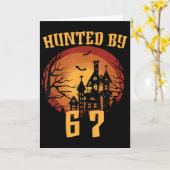 6 7 ハロウィン 67 ミーム Six Seven 幽霊が出そうなジェネレーション・アルファ カード (黄色い花)