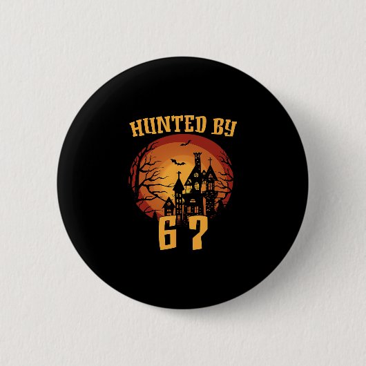 6 7 ハロウィン 67 ミーム Six Seven 幽霊 Gen Alpha 缶バッジ (正面)