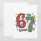 「6 7」ハンドジェネZアルファミームスラングXmas サンキューカード (正面/裏面)