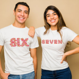 6-7 バレンタインデー・ミーム デュオの「SIX」 Tシャツ