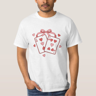 6 & 7 バレンタイン ハート デザイン Tシャツ