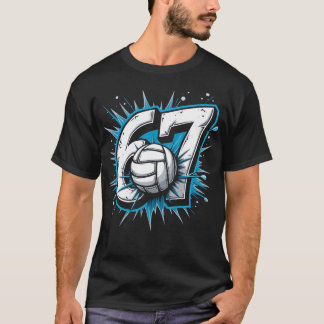 6 7 バレーボール ミーム パワー スポーツ ユーモア Tシャツ