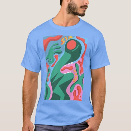 6 7 マルシアン エイリアン Tシャツ (正面)