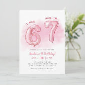 6 7 ミームトレンド 6歳と7歳の女の子の誕生日 招待状 (スタンド正面)