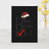 6-7 ミーム いい子 悪い子 67 クリスマス おもしろい 脳の腐敗 カード (黄色い花)