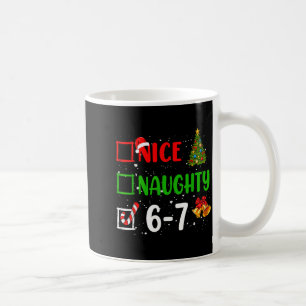 6-7 ミーム いい子 悪い子 67 クリスマス おもしろい Xmas キッズ コーヒーマグカップ