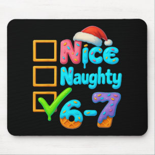 6 7 ミーム いい子 悪い子 67 クリスマス 脳ロト 笑 マウスパッド