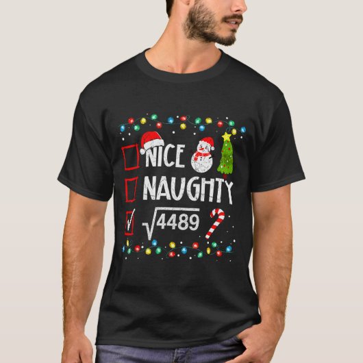 6-7 ミーム いい感じ 悪戯っ子 67 クリスマス 脳がおかしい 面白い Tシャツ (正面)