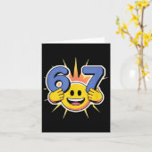 6 7 ミーム デザイン カード (黄色い花)