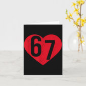 6 7 ミーム ハート ジェネレーションアルファ 67 バレンタインズ ビー カード (黄色い花)