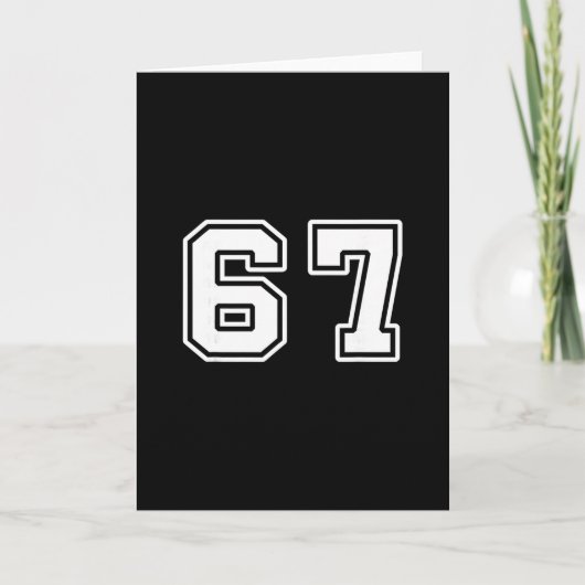 6 7 ミーム 67 カード (正面)