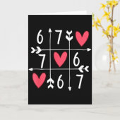 6 7 ミーム 67 面白い Xoxo ゲーム バレンタイン カード (黄色い花)