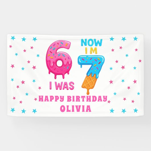 6 7 ミーム 6 7 誕生日 バナー 横断幕 (横)