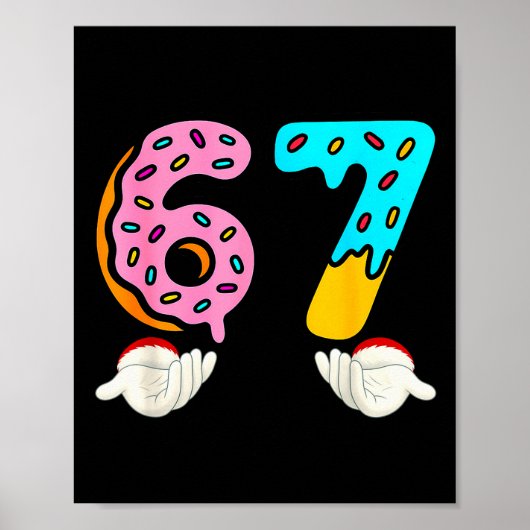 6-7 ミームTシャツ 67 クリスマスの脳の腐敗 おもしろい男子 ポスター (正面)