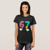 6-7 ミームTシャツ 67 クリスマス 脳がおかしい 面白い男子 Tシャツ (正面フル)