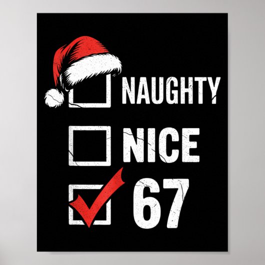 6-7 メメクリスマスいたずら最高 67 6 7 楽しい ポスター (正面)