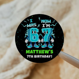 6 7 メメ トレンド Six Seven 誕生日パーティー ラウンドシール