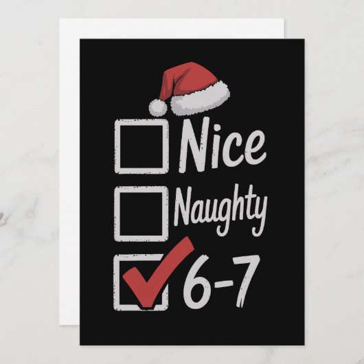 6-7 メメ ナイス ナughty 67 クリスマス 脳 Rot 面白い (正面/裏面)