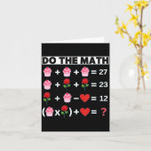 6×7＝ラブ 教師のバレンタイン カード (黄色い花)