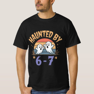 6-7 レトロゴーストのハロウィンデザイン Tシャツ