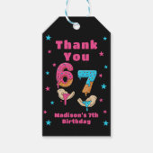 6 7 六 七歳 誕生日 お礼 ギフトタグ (正面)
