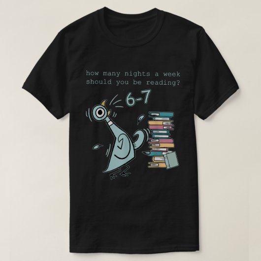 6-7 晩 読書の夜 先生のミーム Tシャツ (デザイン正面)