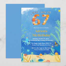 6→7 海の誕生日パーティーのトレンド 招待状