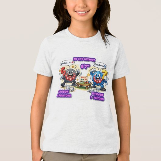 6’7” 生存に不可欠な化学元素  トライブレンドＴシャツ (正面)