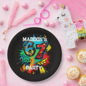 6 7 誕生日 パーティー 紙皿 六 七 デコレーション (パーティー)