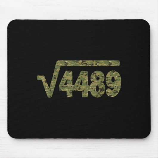 6 7 軍隊パターンメモ平方根 4489 スラング 数学 マウスパッド (正面)