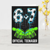 6+7 = 13歳の少年少女 ティーンエイジャー 13歳の誕生日 カード (黄色い花)