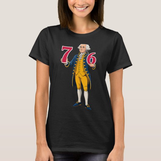6 7 7 6 ジョージ・ワシントン シックス セブン Tシャツ (正面)