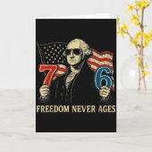 6-7 7-6 ジョージ・ワシントン 自由のデザイン教師用 カード (黄色い花)