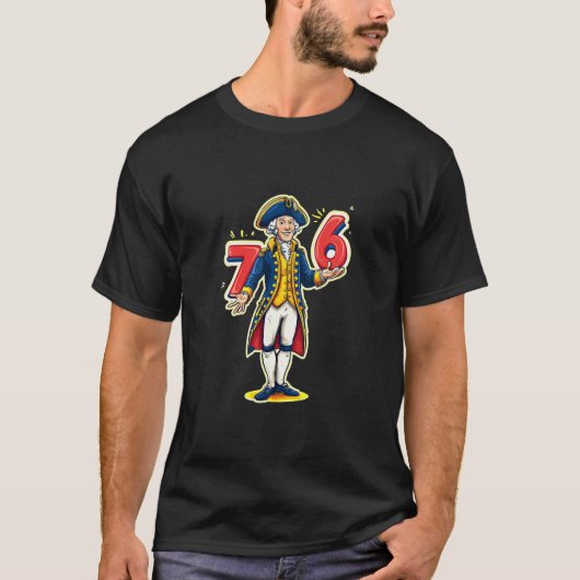6-7 7-6 Funny George Washington Six Seven Meme  Tシャツ (正面)