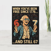 6-7 7-6 George Washington Meme Funny 67 Design  カード (正面)
