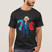 6-7 7-6 George Washington Seven Six Teacher Americ Tシャツ (正面)