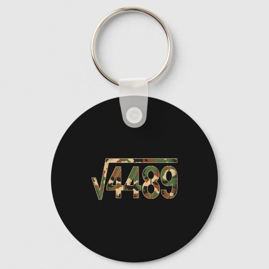 6 7 Army Pattern Meme Square Root 4489 Slang Math キーホルダー (正面)