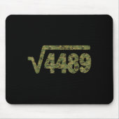6 7 Army Pattern Meme Square Root 4489 Slang Math  マウスパッド (正面)