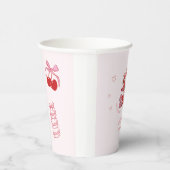 6 7 Birthday for Girls, Pink 7th Kids Party 紙コップ (右)