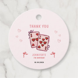 6 7 Birthday for Girls, Pink Six Seven Kids Party  フェイバータグ