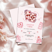 6 7 Birthday for Girls, Pink Six Seven Kids Party 招待状