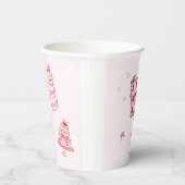 6 7 Birthday for Girls, Pink Six Seven Kids Party 紙コップ (右)